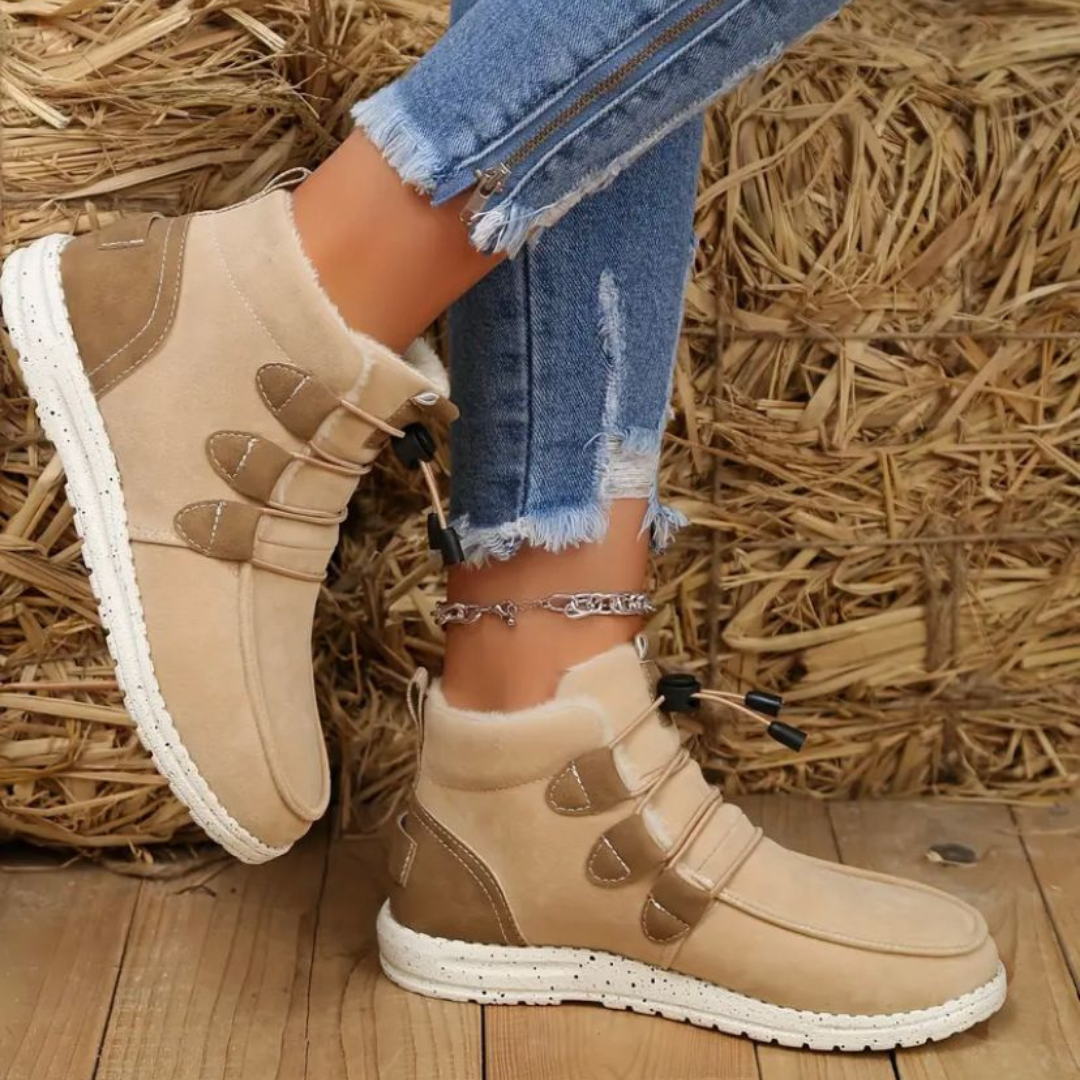 Grace | Classic Toggle Lace Up Ankle Winter Boots