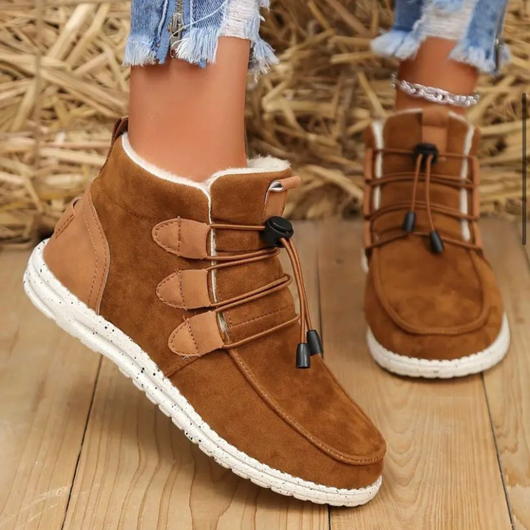 Grace | Classic Toggle Lace Up Ankle Winter Boots