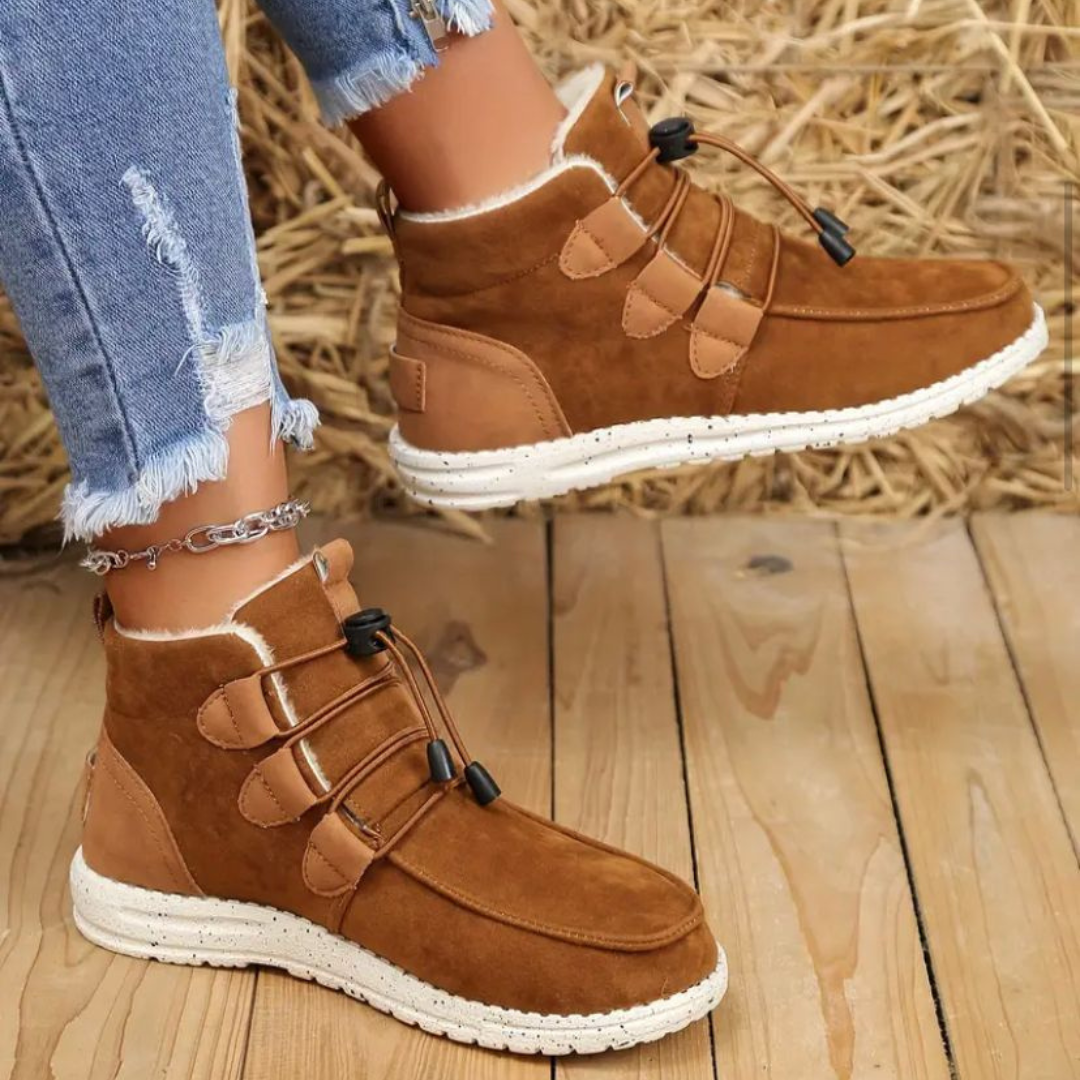 Grace | Classic Toggle Lace Up Ankle Winter Boots