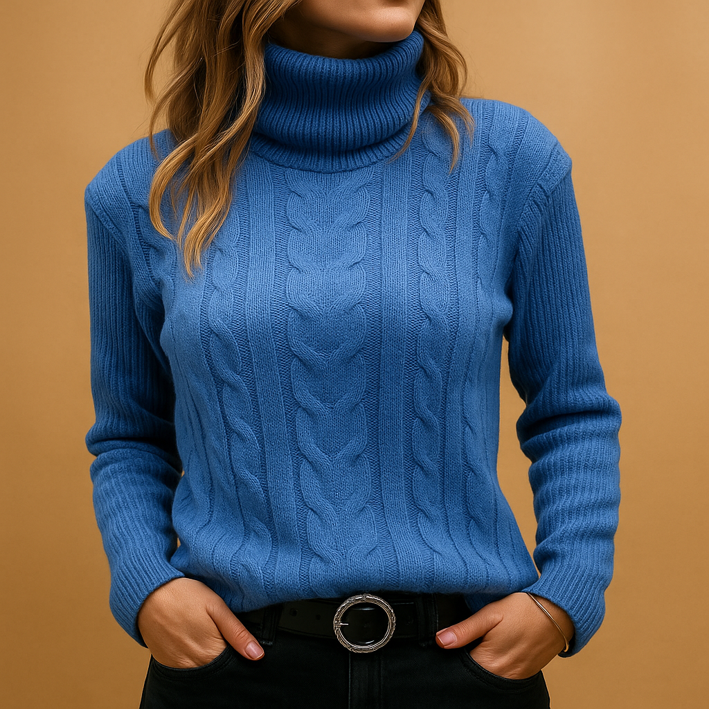 Grace | Timeless Cable Knit Turtleneck Womens Jumpers