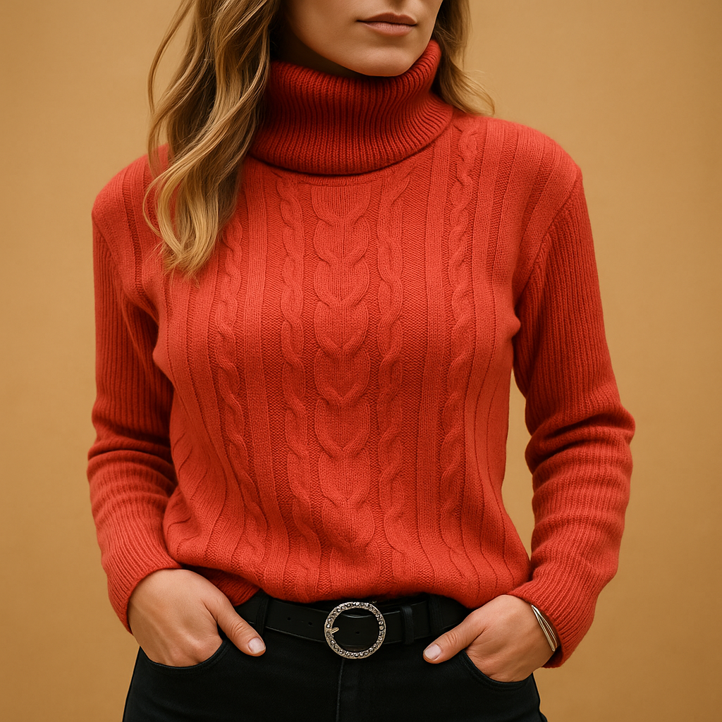 Grace | Timeless Cable Knit Turtleneck Womens Jumpers