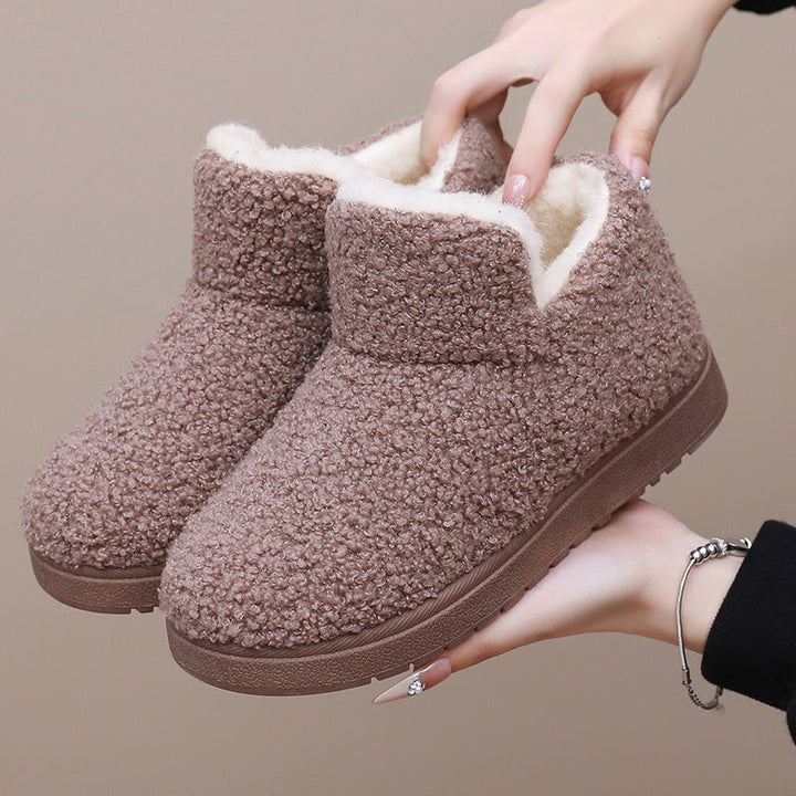 Hallie | Elegant Fleece-Lined Womens Slippers Ankle Boots