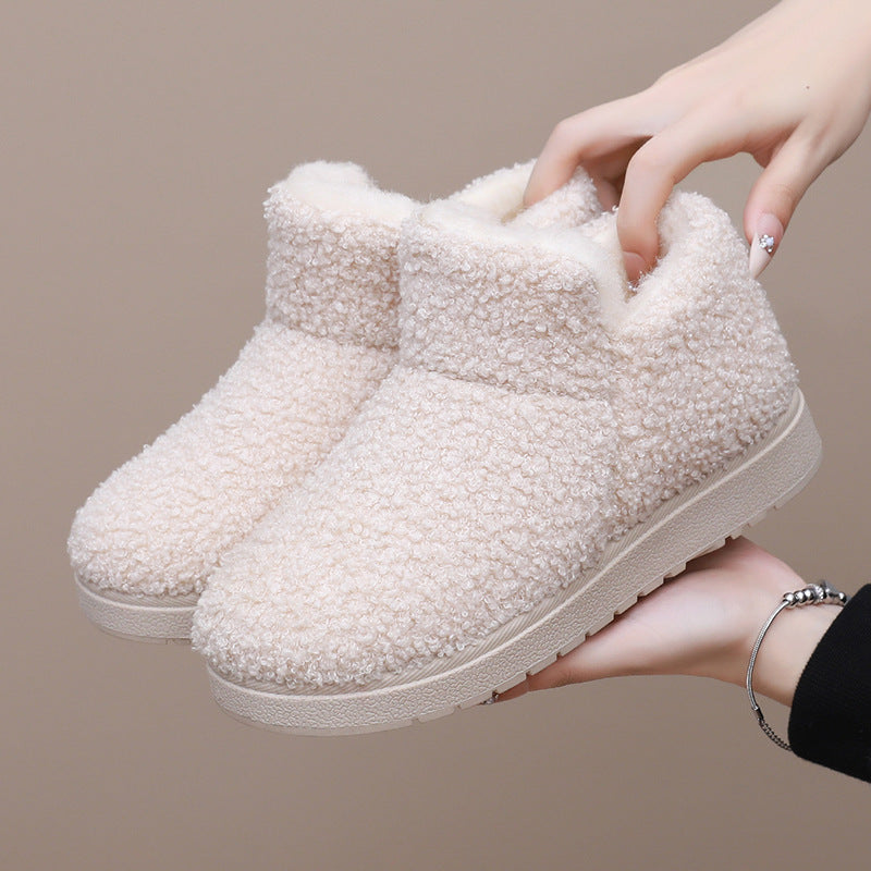 Hallie | Elegant Fleece-Lined Womens Slippers Ankle Boots