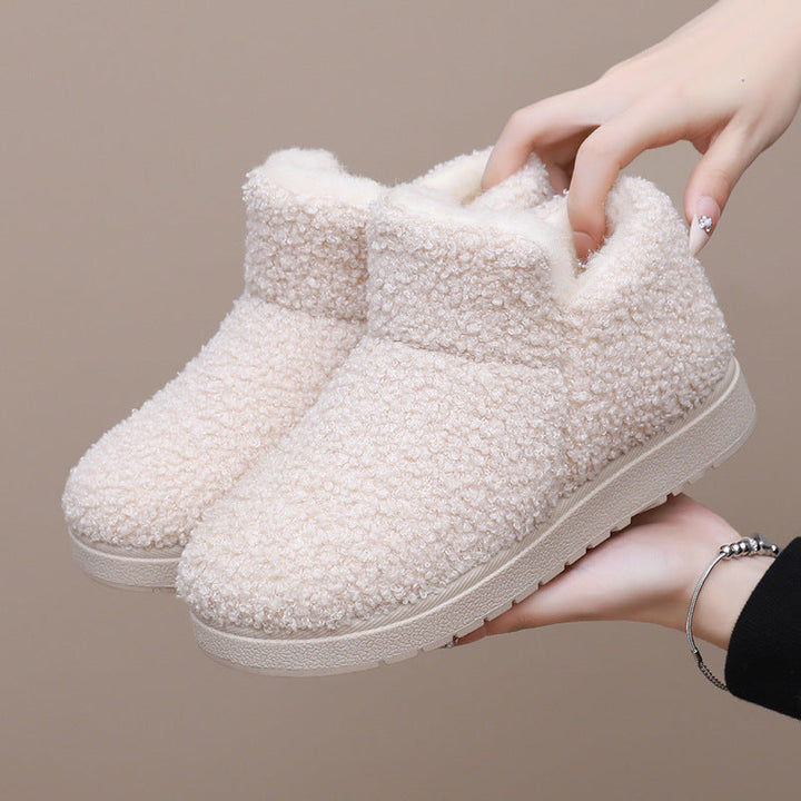 Hallie | Elegant Fleece-Lined Womens Slippers Ankle Boots