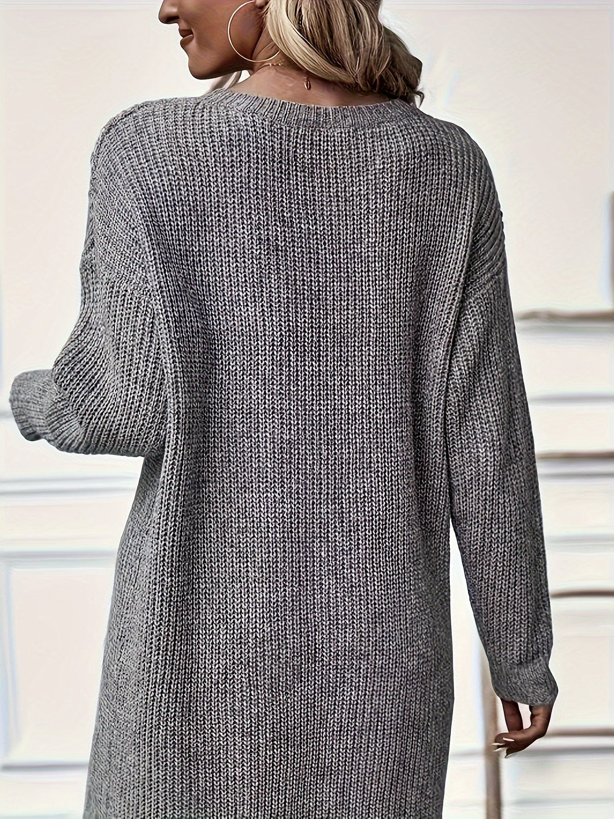 Harper | Cosy Wrap Front Knit Jumper Dress