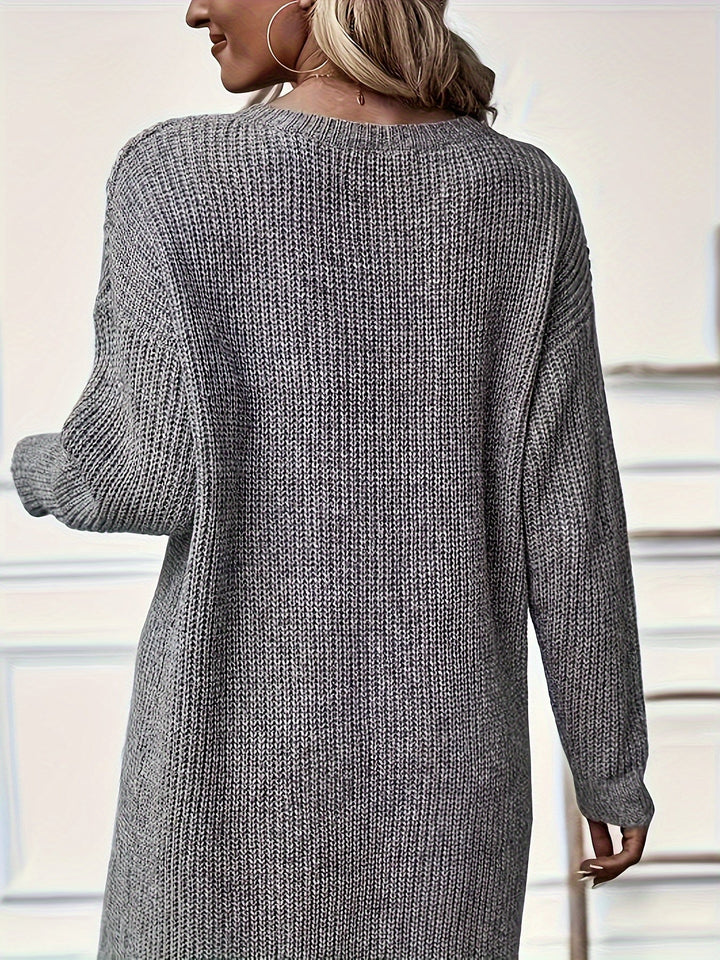 Harper | Cosy Wrap Front Knit Jumper Dress