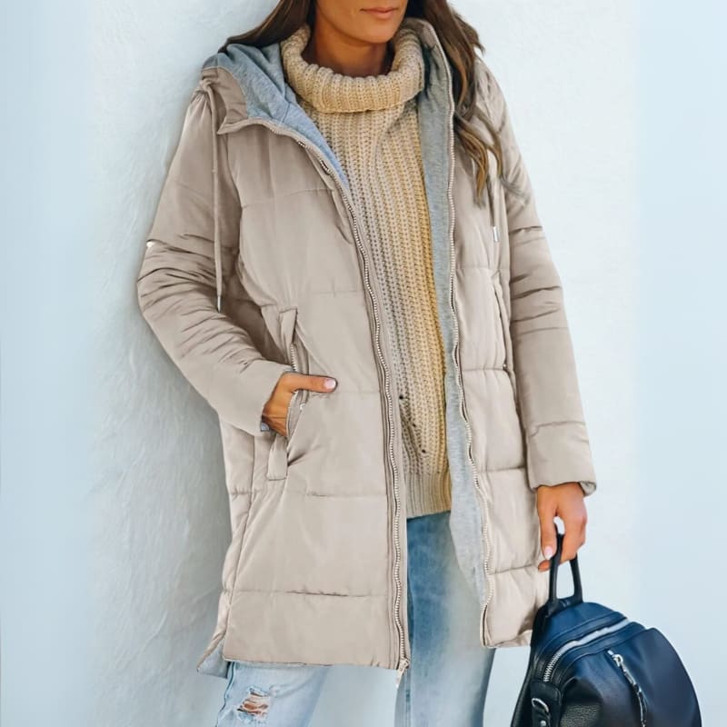 Harriet | Chic Longline Hooded Puffer Long Jacket