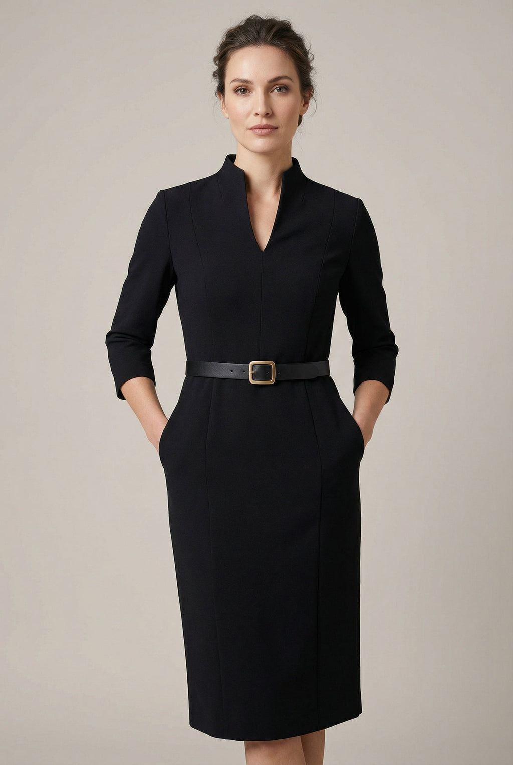 Harriet | Elegant Belted Blazer Dress with Notch Collar
