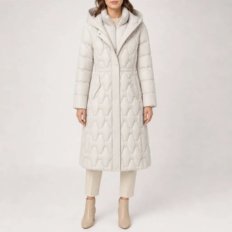 Hazel | Classic Longline Hooded Puffer Coat