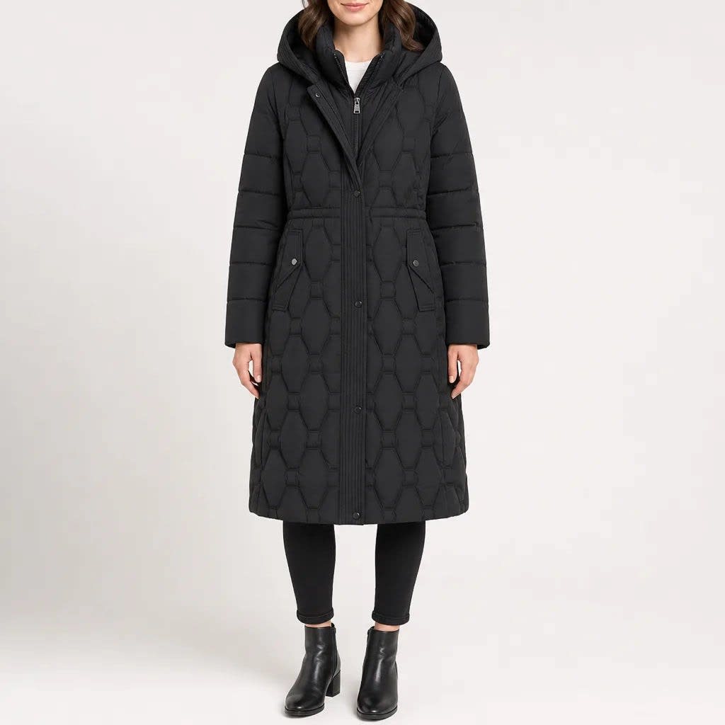 Hazel | Classic Longline Hooded Puffer Coat