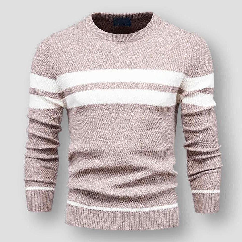 Henry | Stylish Striped Crew Neck Mens Knitted Jumper