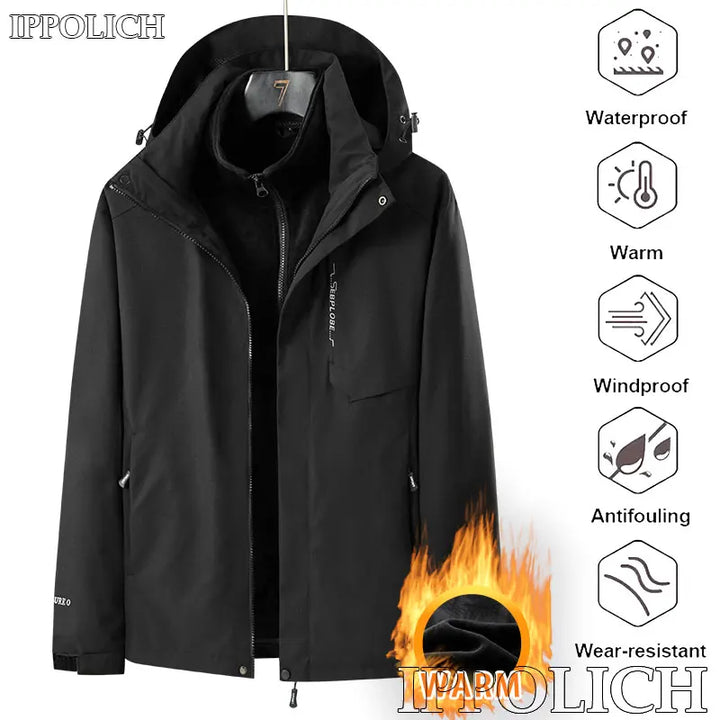 Hudson | 3-in-1 Hooded Mens Waterproof Jacket