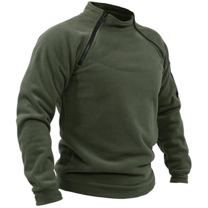 Hudson | Classic Stand Collar Dual Zip Mens Sweatshirt