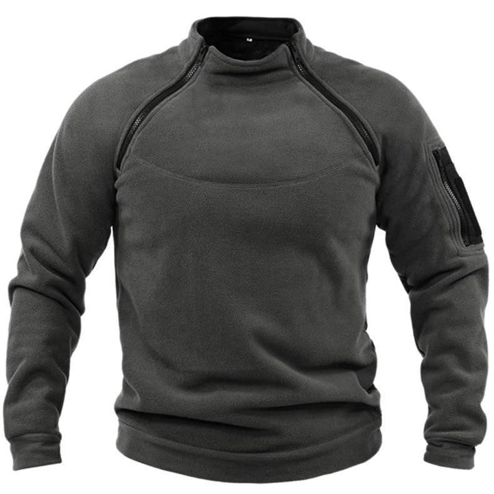 Hudson | Classic Stand Collar Dual Zip Mens Sweatshirt