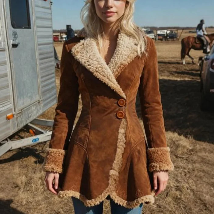 Imogen | Effortless Curved Hem Fur Jacket