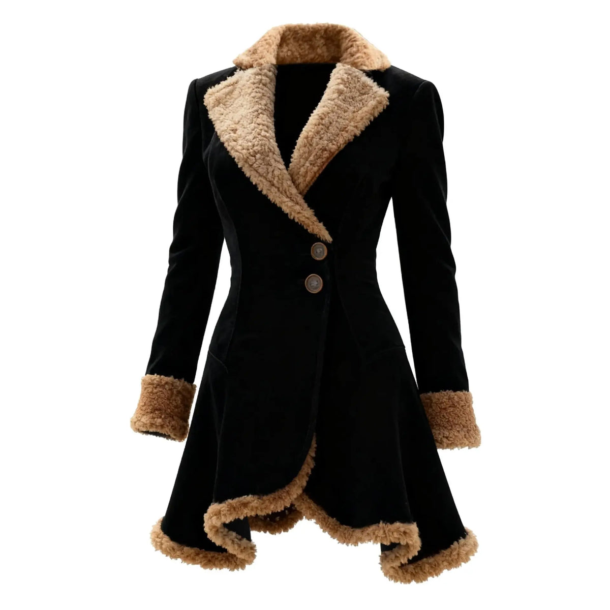 Imogen | Effortless Curved Hem Fur Jacket