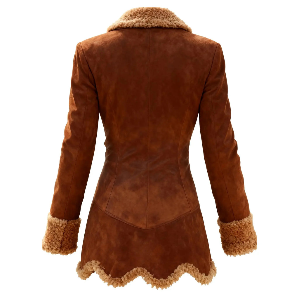 Imogen | Effortless Curved Hem Fur Jacket