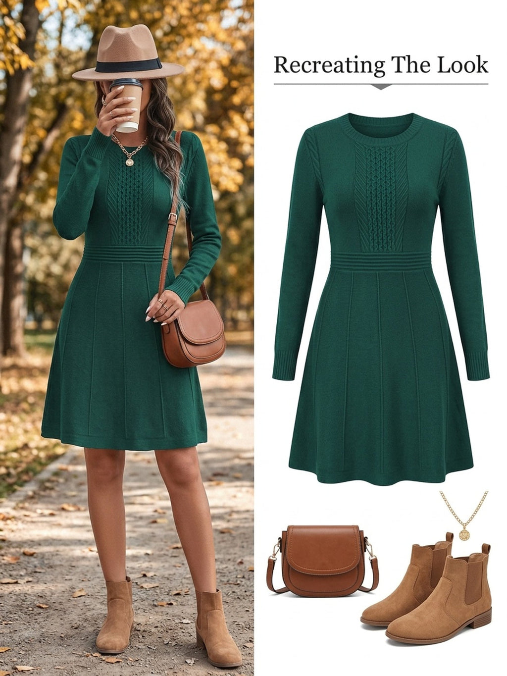Imogen | Polished A-Line Ribbed Knit Jumper Dress