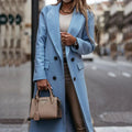 Imogen | Polished Double-Breasted Long Coat for Women