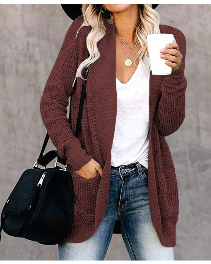 Iris | Loose Fit Longline Open Front Knitted Cardigan