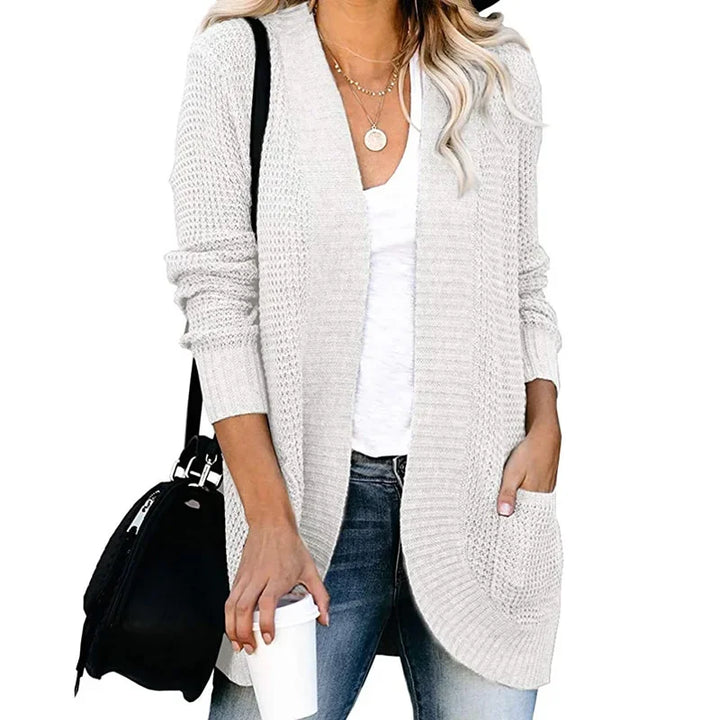 Iris | Loose Fit Longline Open Front Knitted Cardigan