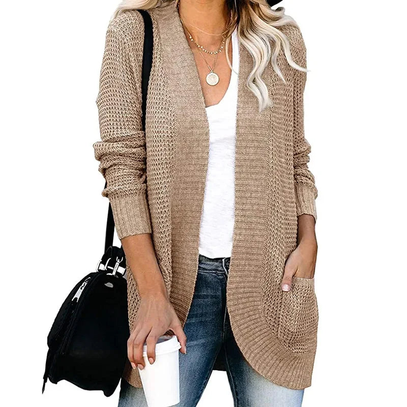 Iris | Loose Fit Longline Open Front Knitted Cardigan