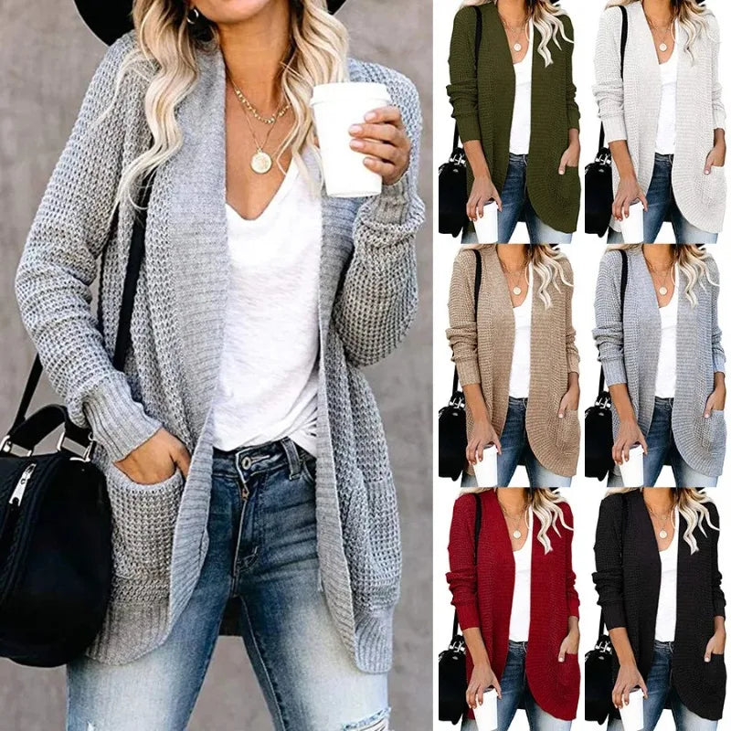 Iris | Loose Fit Longline Open Front Knitted Cardigan
