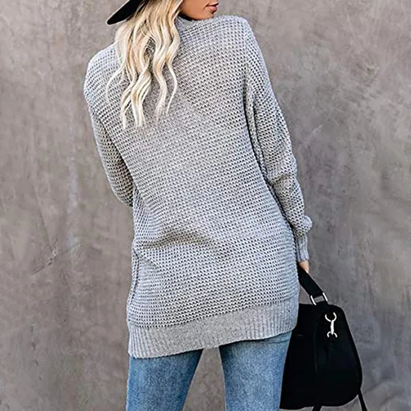 Iris | Loose Fit Longline Open Front Knitted Cardigan