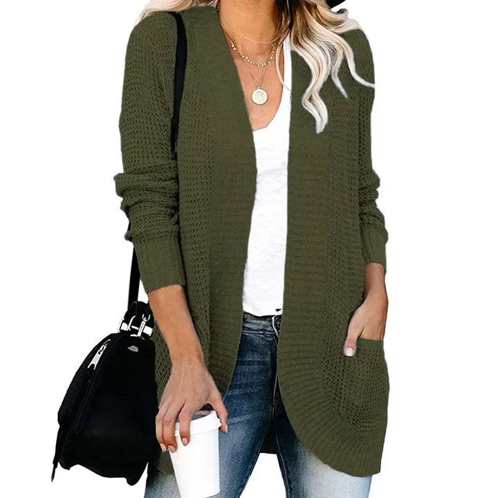 Iris | Loose Fit Longline Open Front Knitted Cardigan