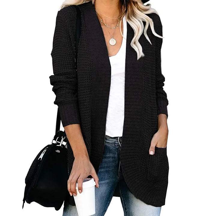 Iris | Loose Fit Longline Open Front Knitted Cardigan