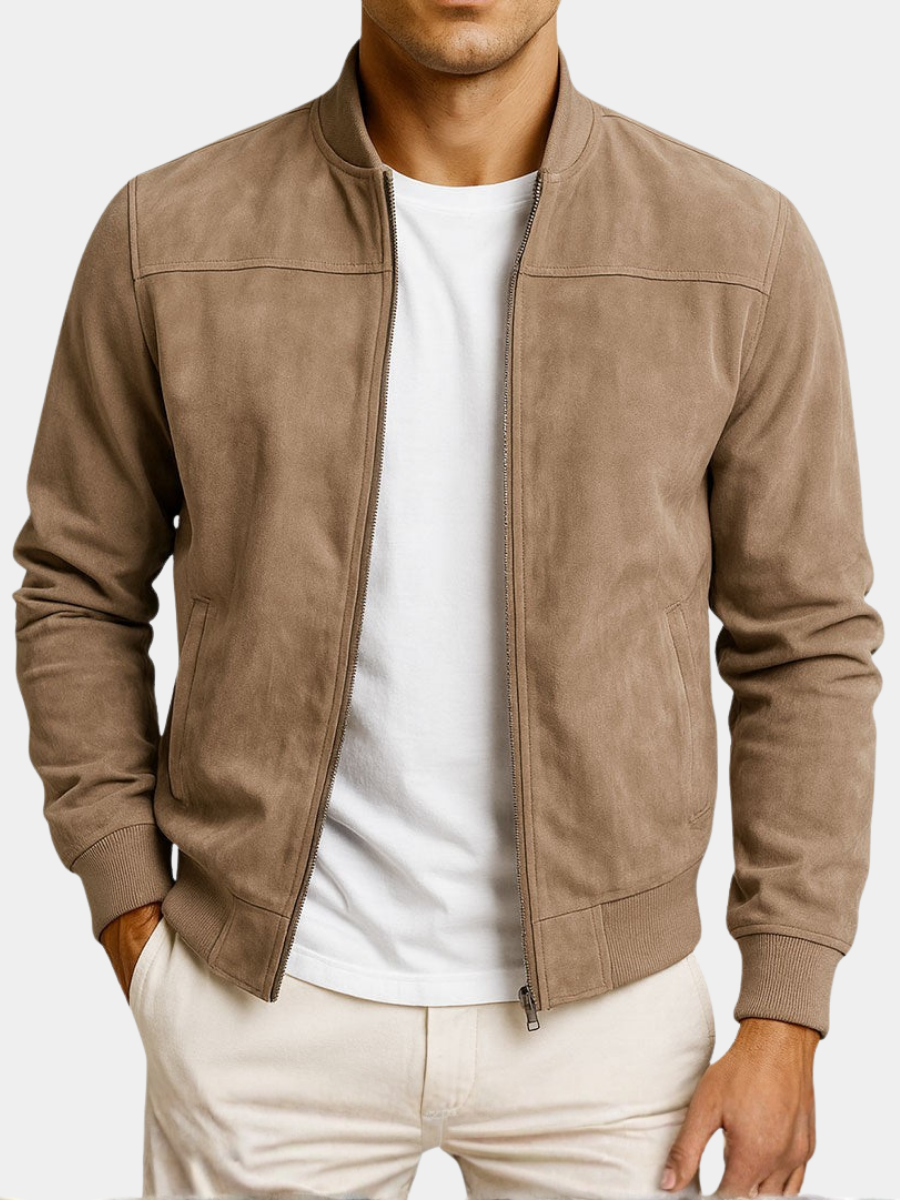 Isaac | Chic Stand Collar Zip-Up Bomber Jacket