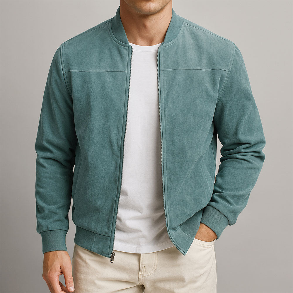Isaac | Chic Stand Collar Zip-Up Bomber Jacket