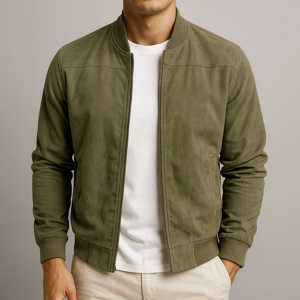 Isaac | Chic Stand Collar Zip-Up Bomber Jacket