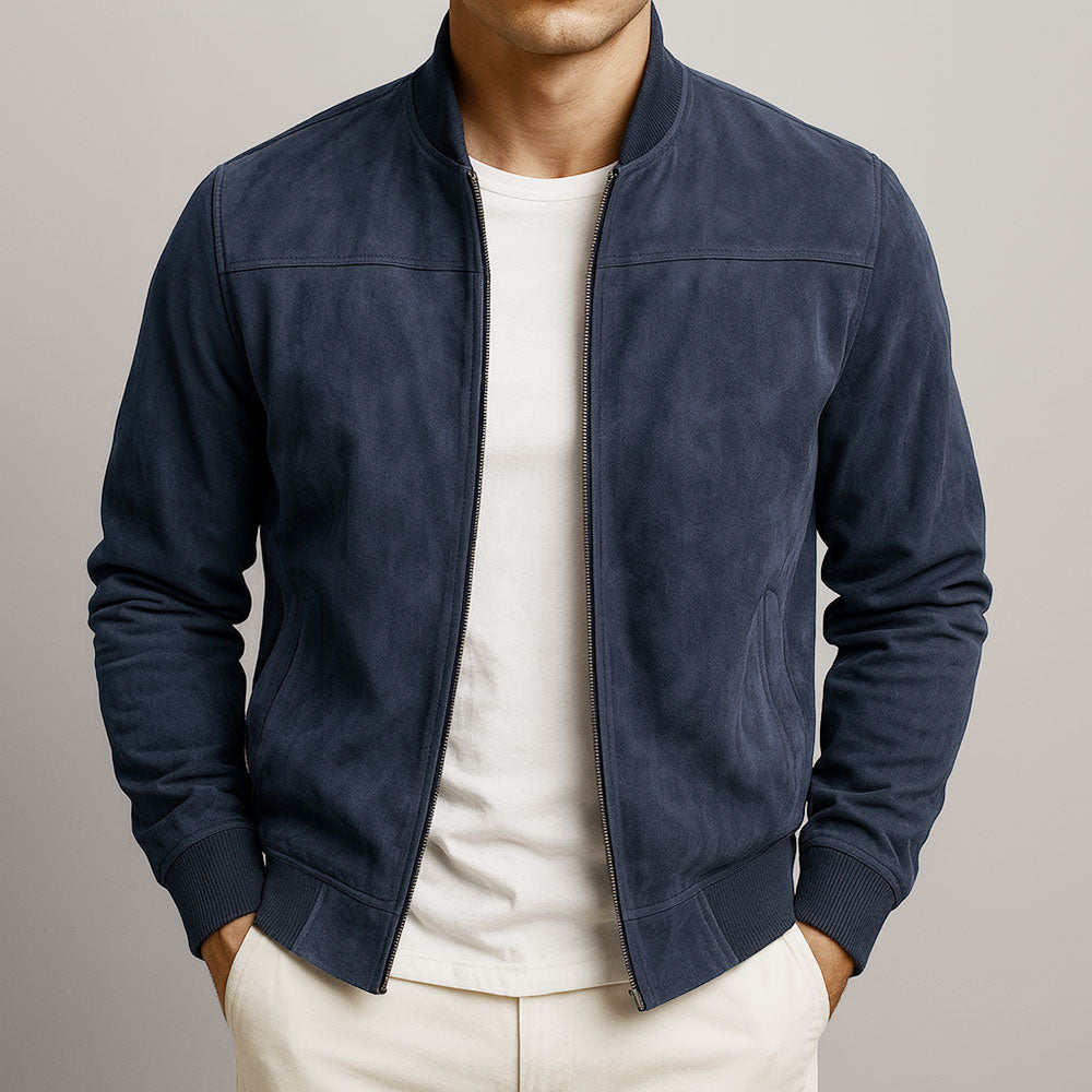 Isaac | Chic Stand Collar Zip-Up Bomber Jacket