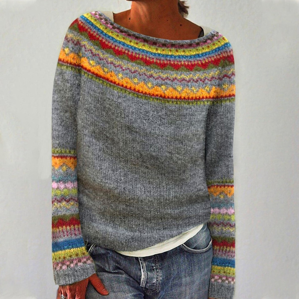 Isabella | Relaxed Fair Isle Knitted Jumper