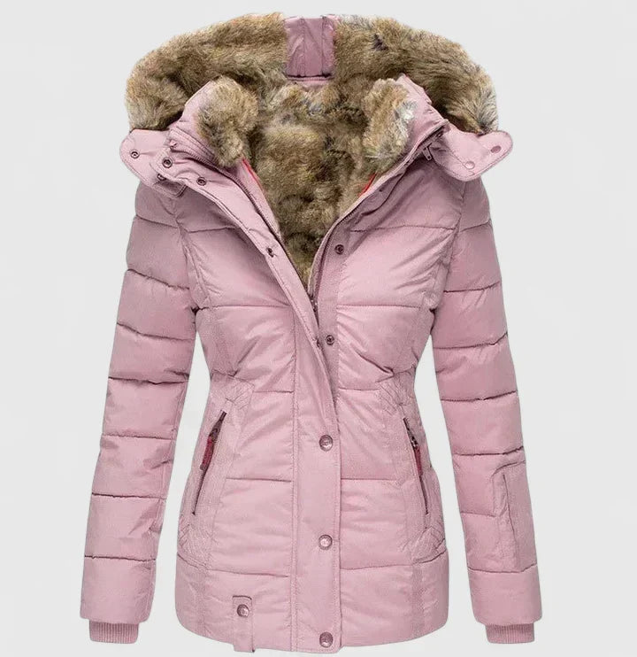Isabelle | Chic Fitted Hooded Quilted Jacket