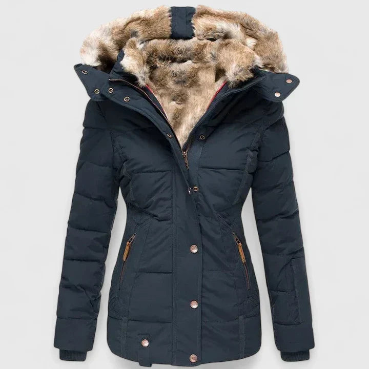 Isabelle | Chic Fitted Hooded Quilted Jacket