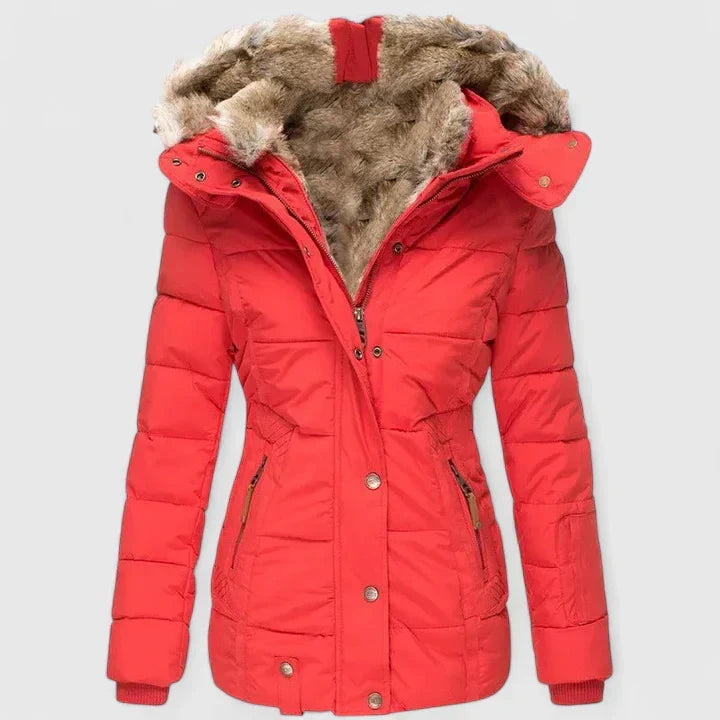 Isabelle | Chic Fitted Hooded Quilted Jacket
