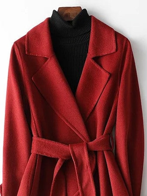 Isla | Cosy Belted Wrap Womens Coats with Tie Waist