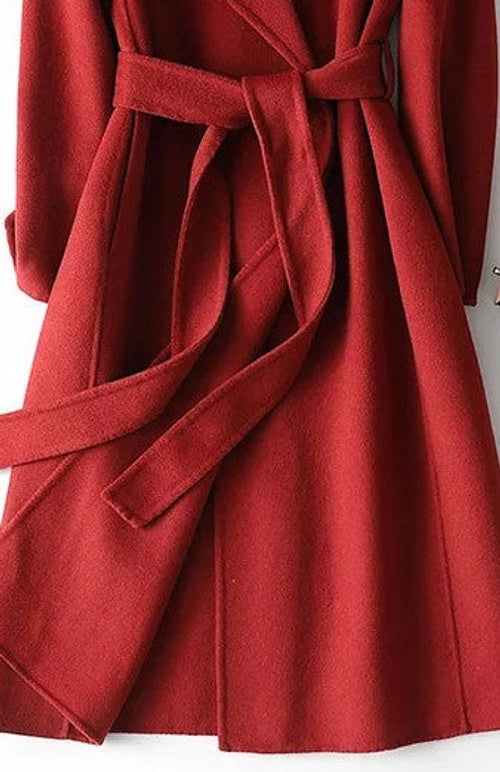 Isla | Cosy Belted Wrap Womens Coats with Tie Waist