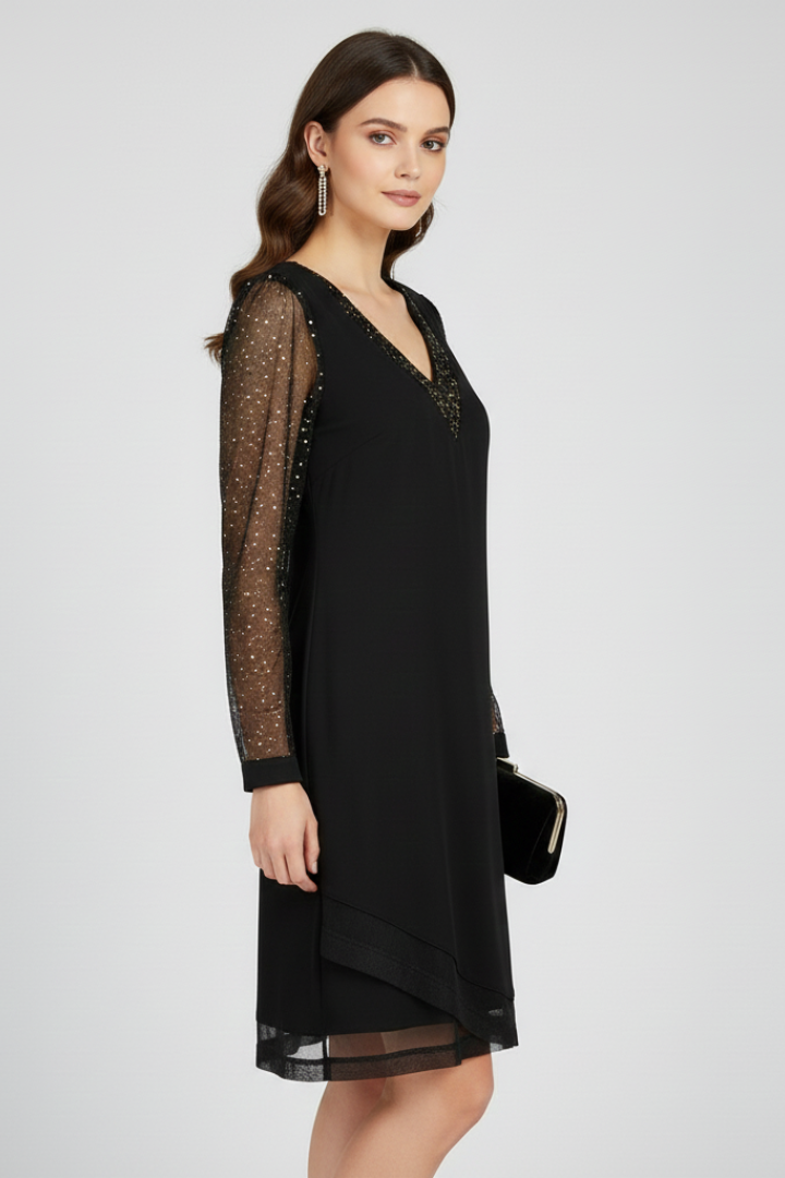 Isla | Relaxed Sequin Sleeve V-Neck Party Dresses for Women