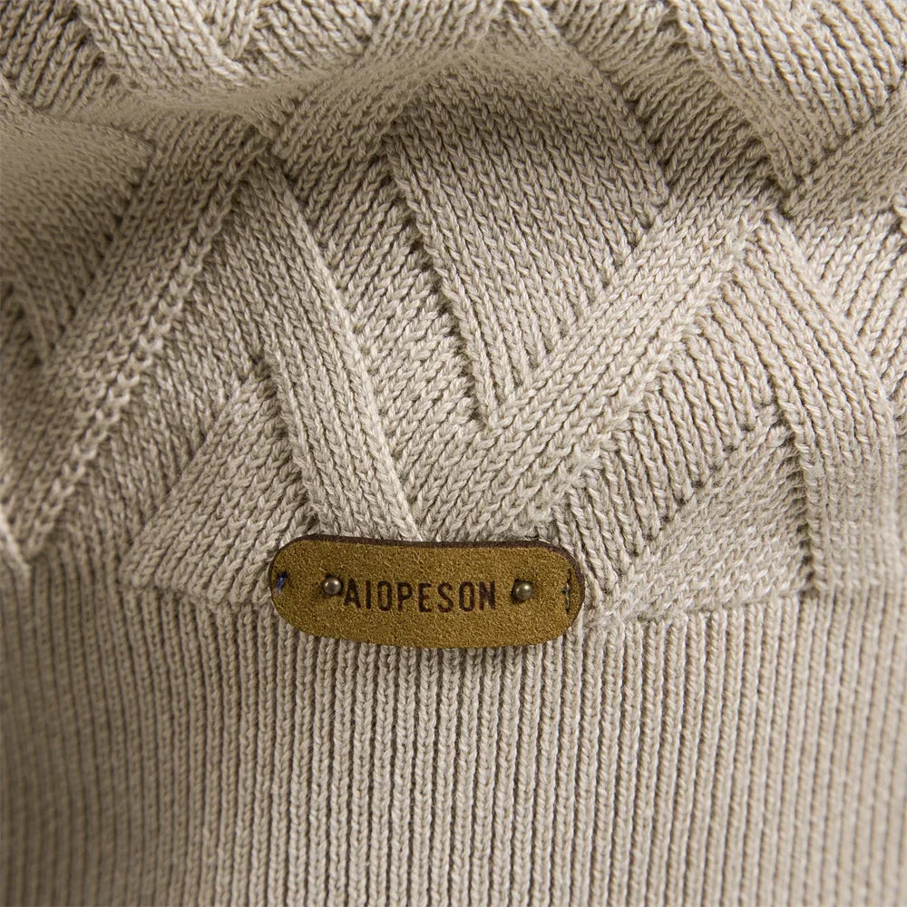 Jacob | Cosy Diamond Pattern Crew Neck Mens Knitted Jumper