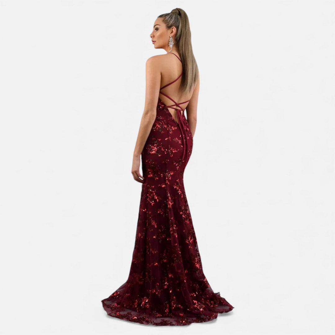 Jasmine | Effortless Sequin Floral Mermaid Party Dresses for Women