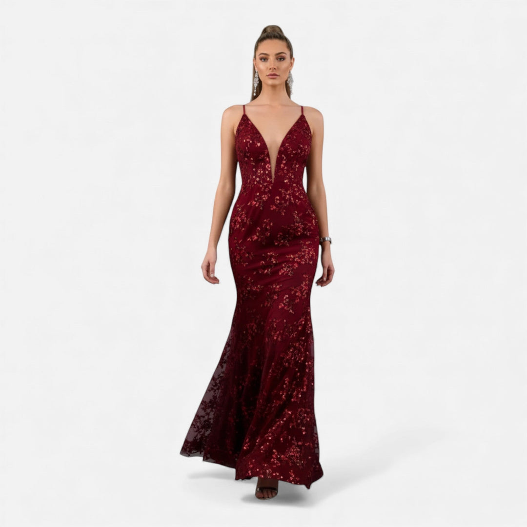 Jasmine | Effortless Sequin Floral Mermaid Party Dresses for Women