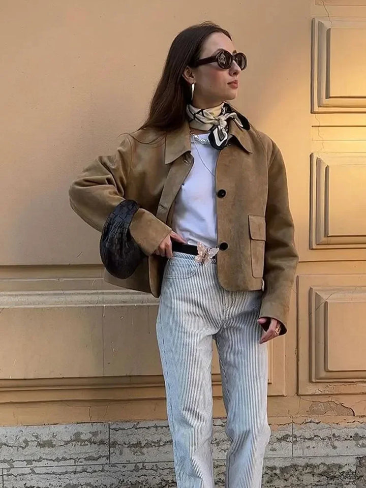 Jasmine | Relaxed Cropped Button Front Winter Coat