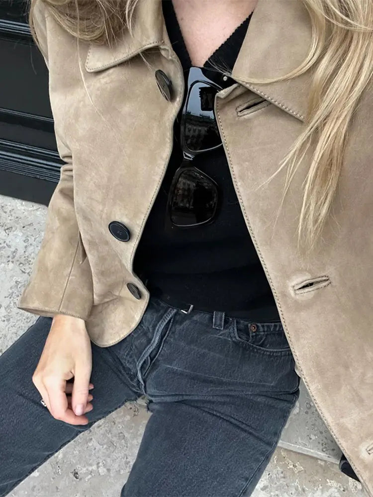 Jasmine | Relaxed Cropped Button Front Winter Coat