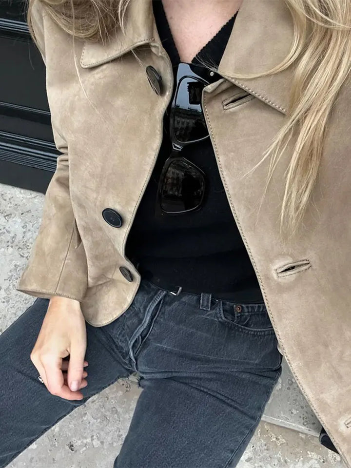 Jasmine | Relaxed Cropped Button Front Winter Coat