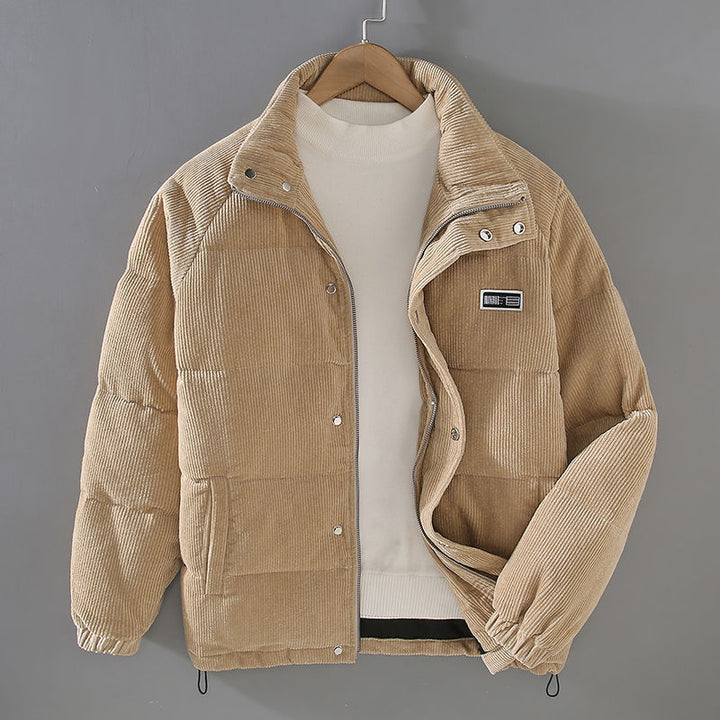 Jasper | Ribbed Stand Collar Mens Quilted Jacket