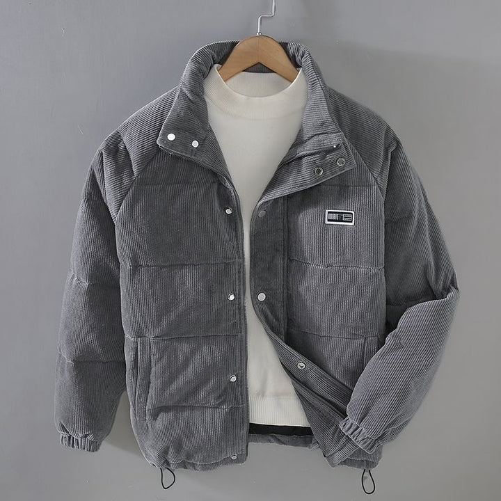Jasper | Ribbed Stand Collar Mens Quilted Jacket