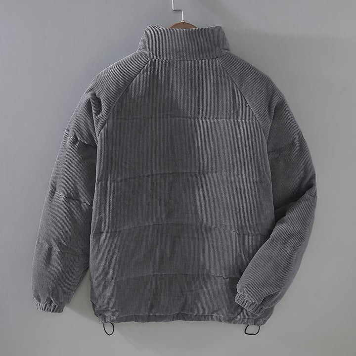 Jasper | Ribbed Stand Collar Mens Quilted Jacket